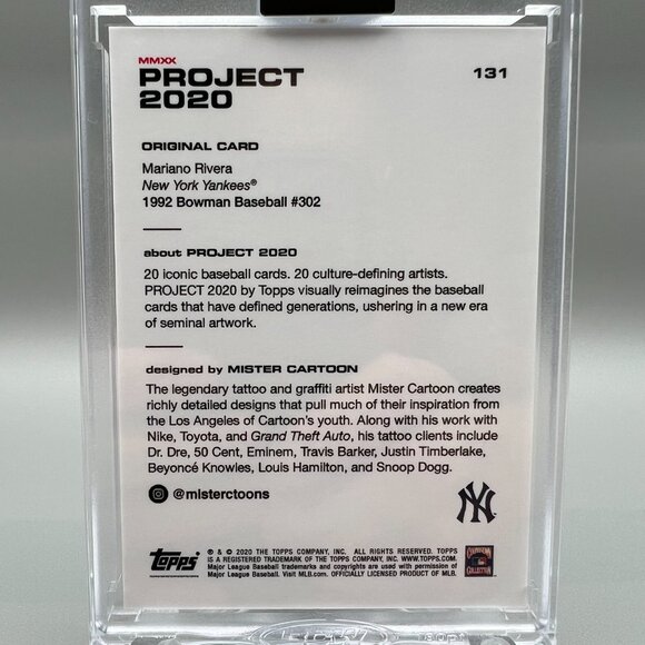 Topps Project 2020 #131 1992 Mariano Rivera Mister Cartoon Baseball Card Yankees - Picture 4 of 6